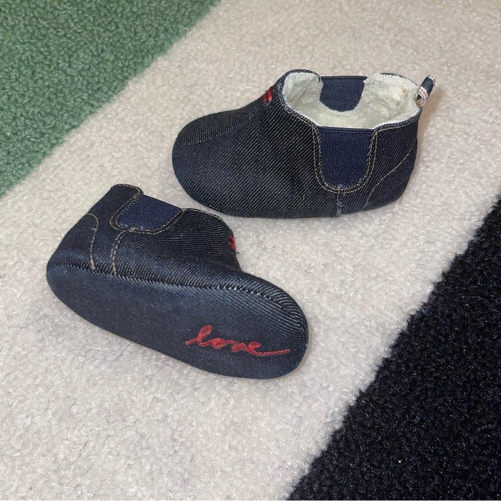 ♥️ 4 ED by Ellen Degeneres Denim Red Love Booties - Picture 4 of 9